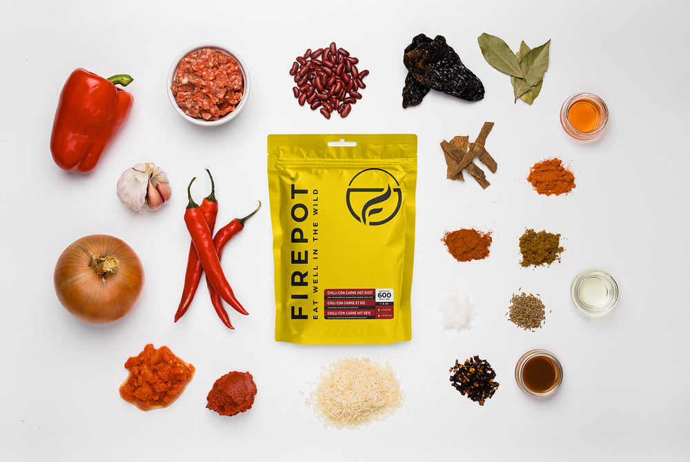 Chilli con carne met rijst Firepot