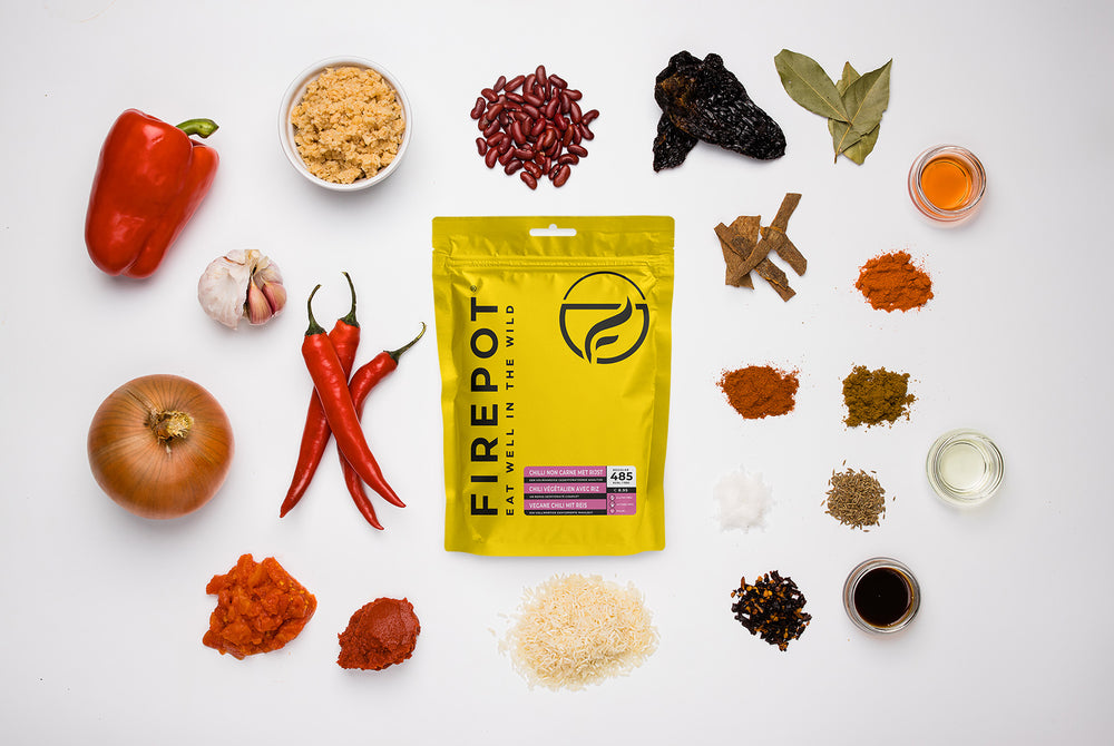 Chilli NON carne met rijst Vegan Firepot